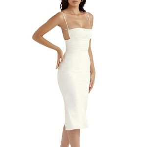Lois Pintuck Pleat Corset Body-Con Dress